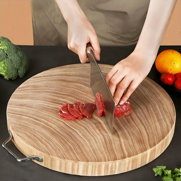 APARTMENTS Round Board 36Cm Iron Wood Chopping Board, Mold Proof